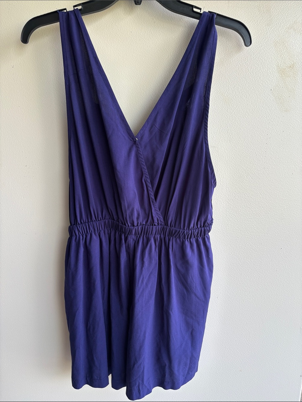 Cupshe  Deep Blue Sleeveless V-Neck Romper Size S